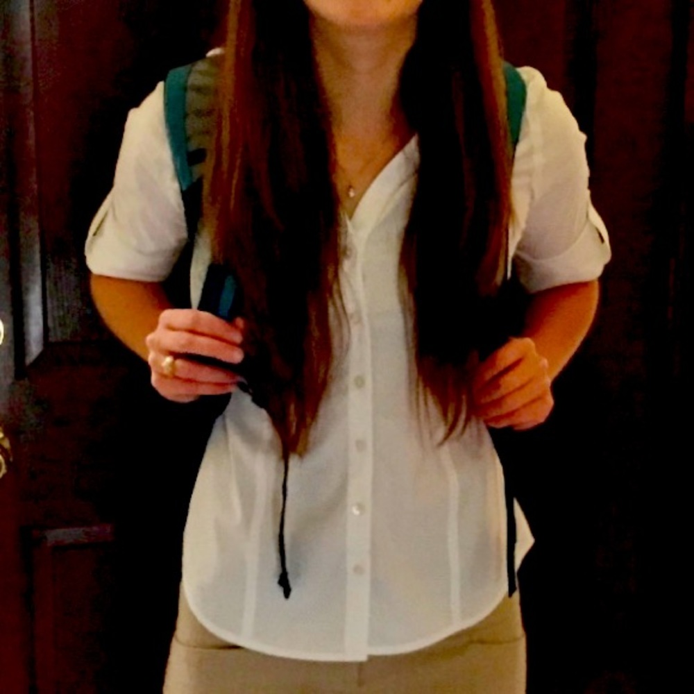 White Express Convertible Portofino Button Up Shirt